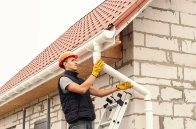 Pose et remplacement de gouttières au Bocasse